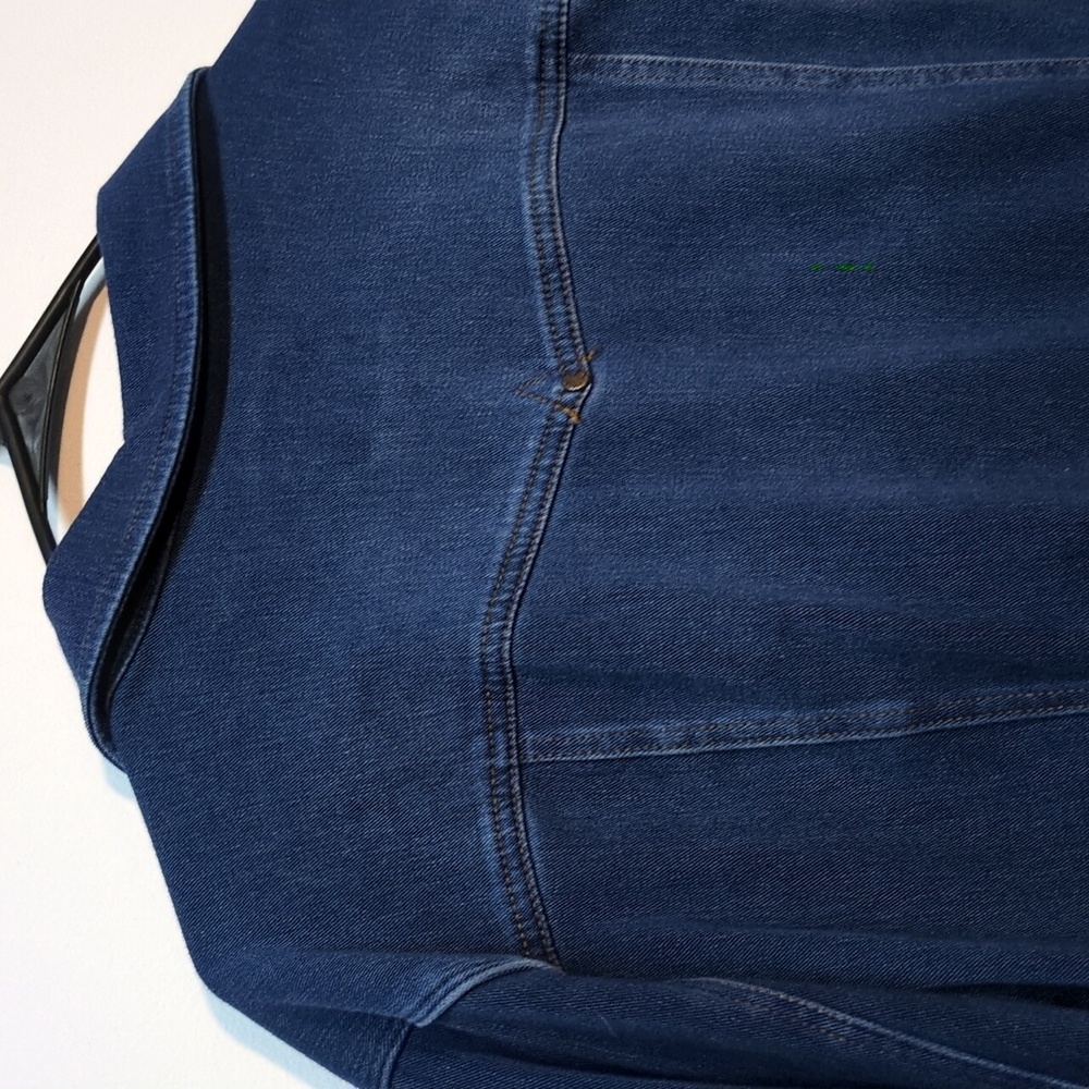Liverpool Stretch Denim Dark Wash Jean Jacket, Size XXL - Picture 9 of 12